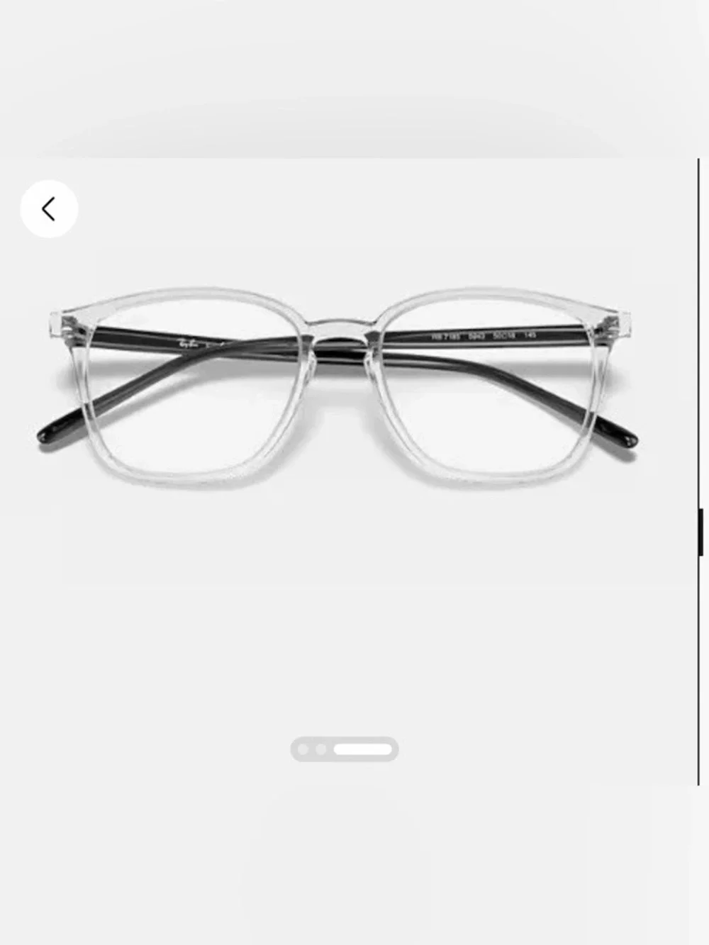 RayBan RB7185 Polarized Eyeglasses with Transparent frame UNISEX